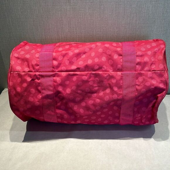 thirty-one Pink Dot Girls Duffle Bag Gym Dance Overnight Weekend Princess Paw Pr - Picture 8 of 12